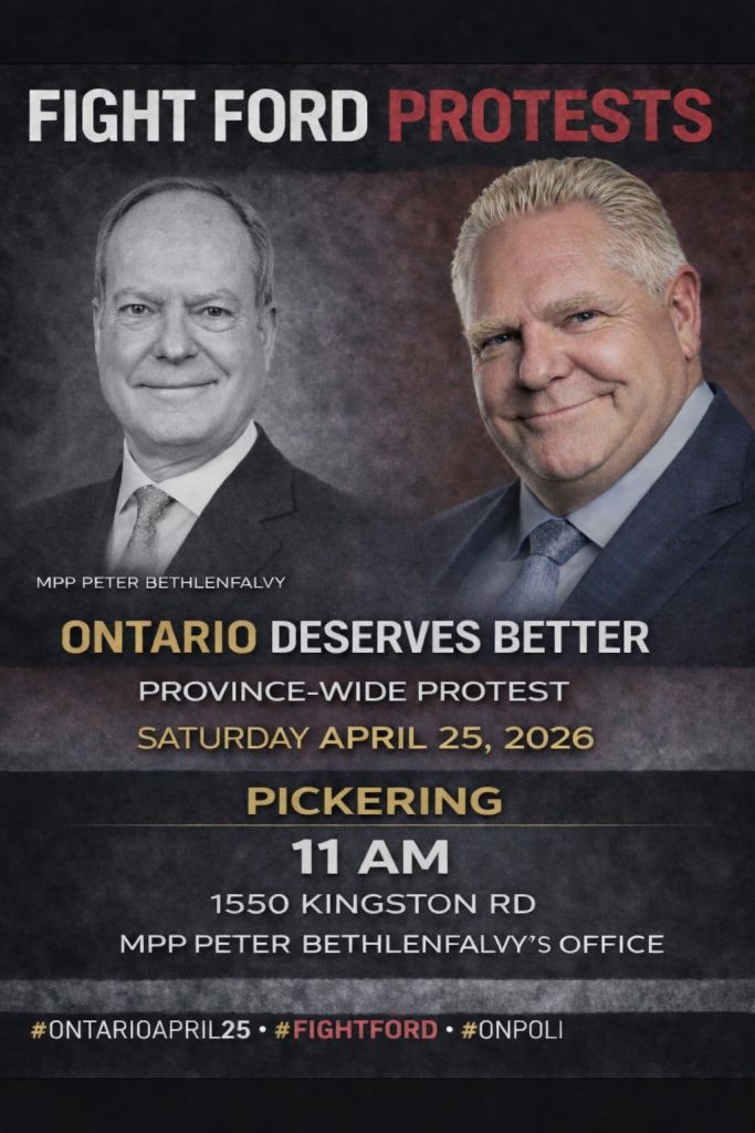 Poster for the location "11 AM - Pickering - 1550 Kingston Rd - MPP Peter Bethlenfalvy's Office"